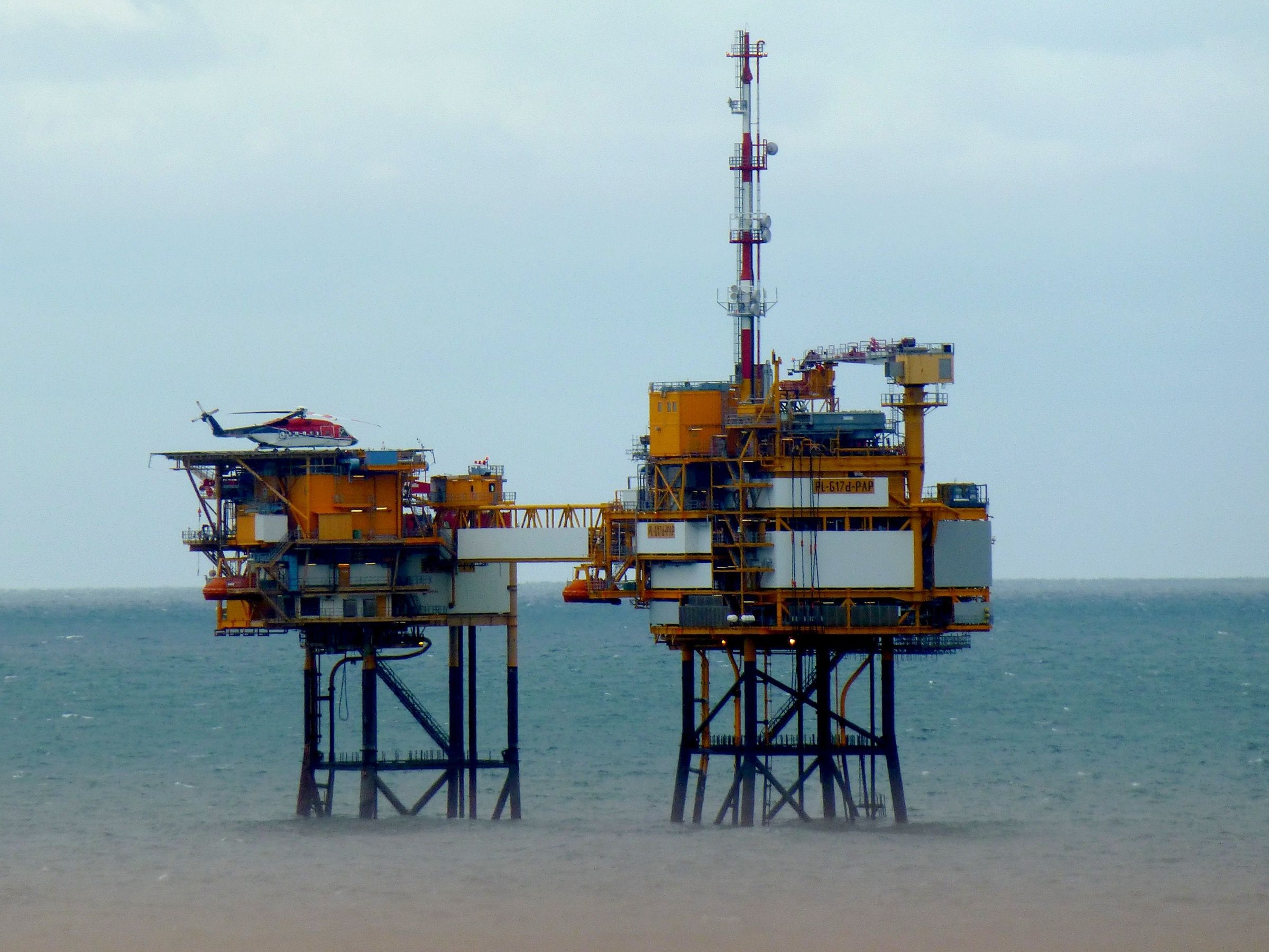 Gasplatform G17d in de Noordzee