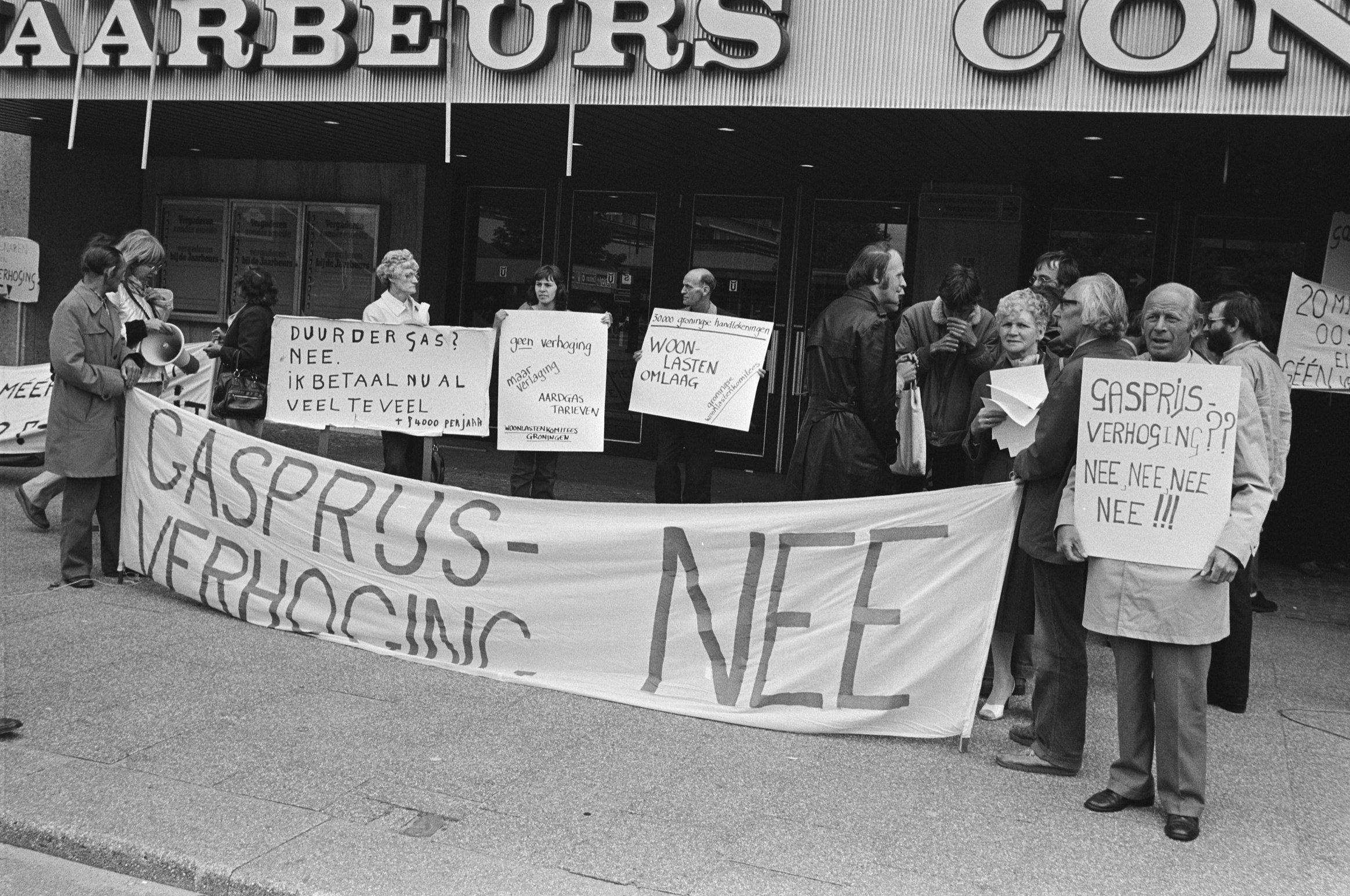 Protest tegen gasprijsverhoging, Jaarbeurs Utrecht